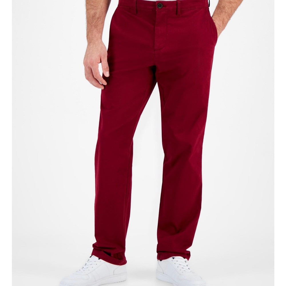 Tommy Hilfiger Slim Fit Burgundy Red Chino Pants Men’s 31x30